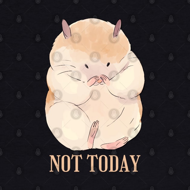 Lazy Hamster Nope not Today funny sarcastic messages sayings and quotes by BoogieCreates